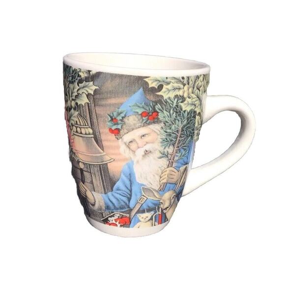 ND Exclusive Santa Claus Christmas Holiday Mug 14 oz. 3 1/2" X 4 1/4" USED - Picture 1 of 3